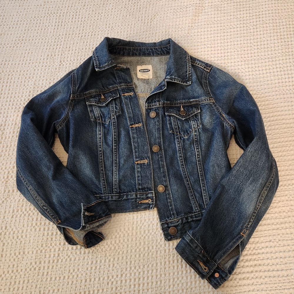 Blue Cropped  Denim Jacket